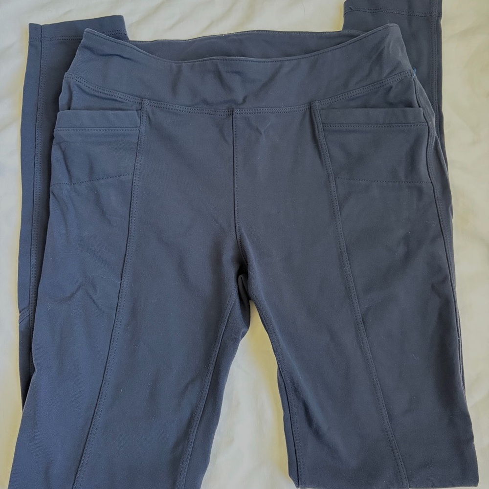 Athleta Navy Pocket Leggings Size Small Athletic Travel Pants